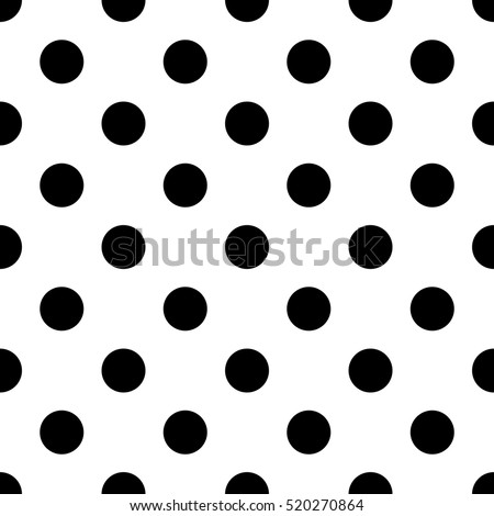 Black and white seamless polka dot pattern vector Royalty-Free Stock Photo #520270864