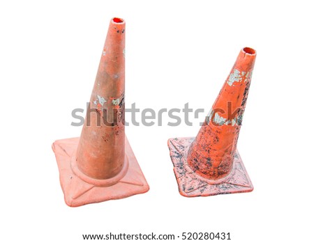 Traffic Cones isolated on white background.