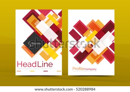 Set of abstract lines backgrounds - business templates. flyer or brochure layout