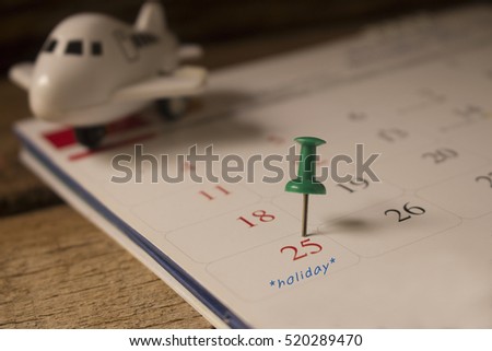 calendar or christmas day with note text of holiday ,concept for christmas and new year .