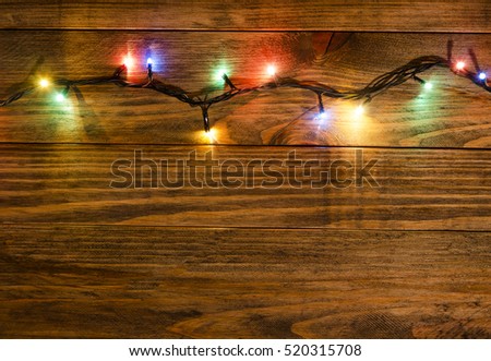 Christmas light garland background