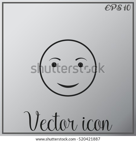 Face icon. Smile icon