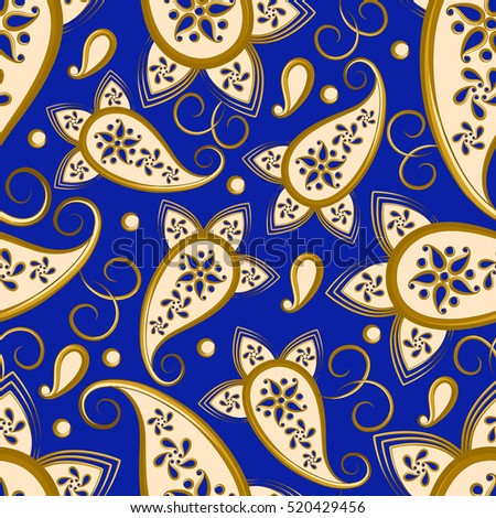 Paisley seamless pattern. Vector illustration.Oriental decorative ornament.