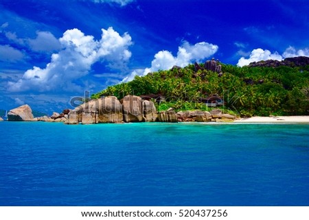 The island of Felicite, Seychelles Royalty-Free Stock Photo #520437256