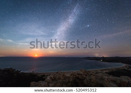 Milky Way on the beach