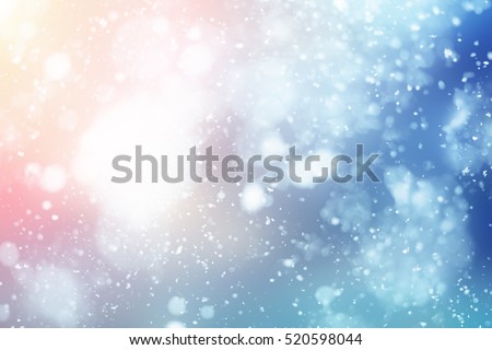 Abstract winter snow background. Merry Christmas 2020 blue sky and sun Royalty-Free Stock Photo #520598044
