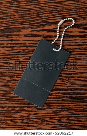 price tag on wooden background