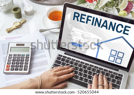 Mortgage House Loan Website Login Graphic Concept Royalty-Free Stock Photo #520655044