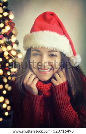 Christmas young woman