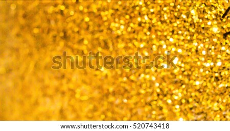 Abstract christmas lights on gold background
