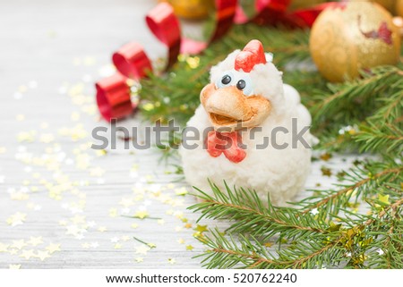 Christmas ukrasheniya.God cock.