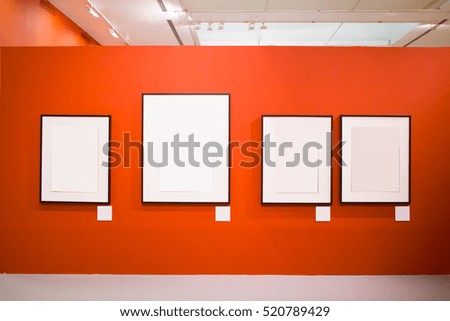 blank frames in red board. 