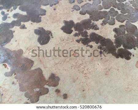 Abstract, Polish cement floor defect with dirty fungus or mold on old grungy concrete texture background