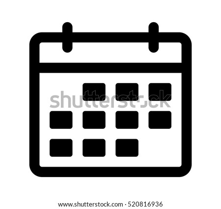 Calendar or appointment schedule line art vector icon for apps and websites