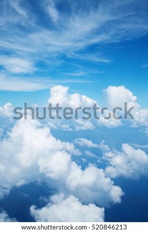 Sky above cloud from air plane