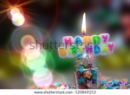 Gradient background of the sentence happy birthday