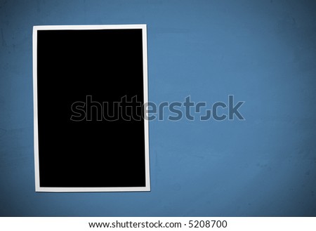 Developing picture. Isolated on blue background.