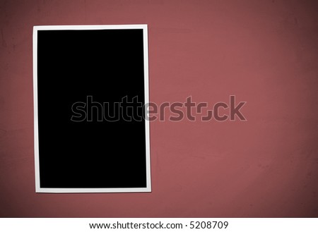 Developing picture. Isolated on red background.