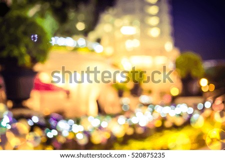 Abstract shopping mall background with Christmas decorations