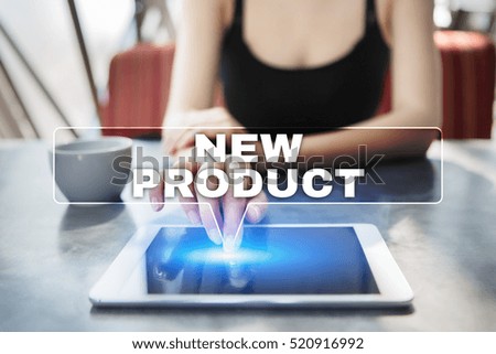 Woman using tablet pc and selecting new product.