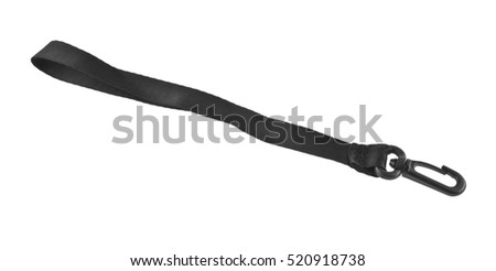 black strap isolated on white background closeup