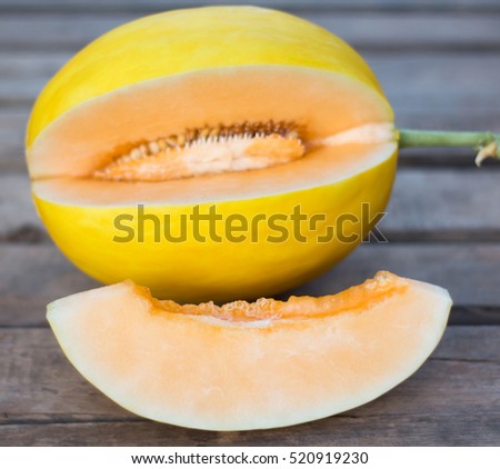 Fresh Sweet Yellow Melon.