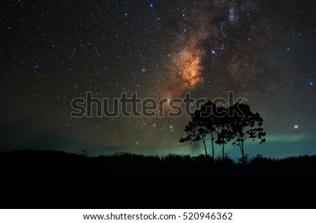 Milky Way above the tree, Doi Samer Dao - Si Nan National Park, Na Noi, Nan. High Iso.