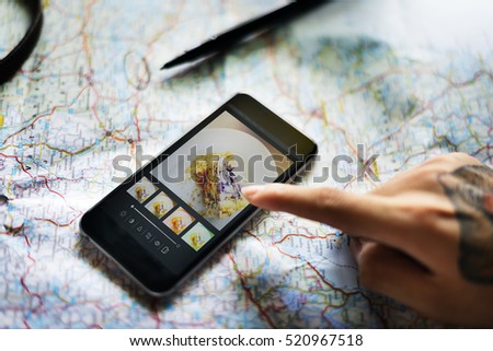 Digital Device Photography Editing Concept