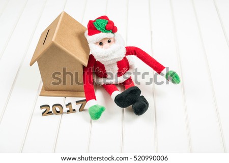 2017 New Year of budget. The Christmas concept.