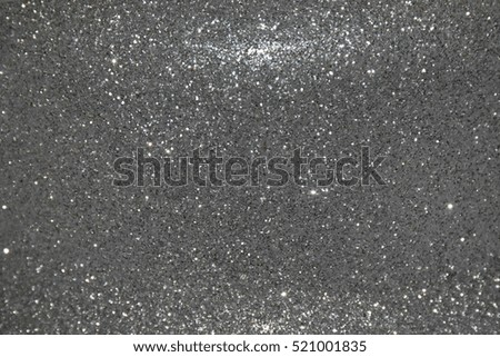Silver glitter background black bokeh abstract Christmas 