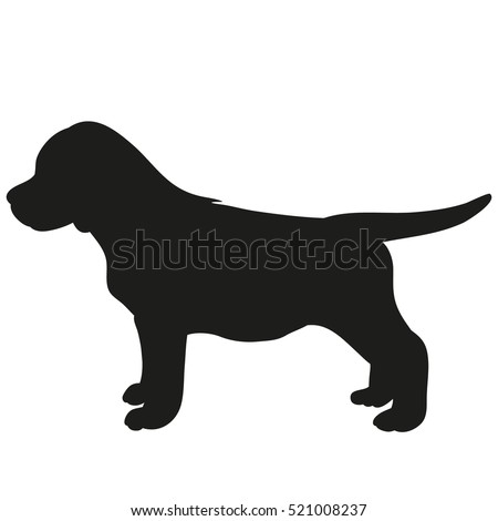 vector,silhouette, puppy, isolated