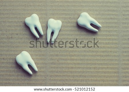 ceramic tooth. Minimalistic tooth. 