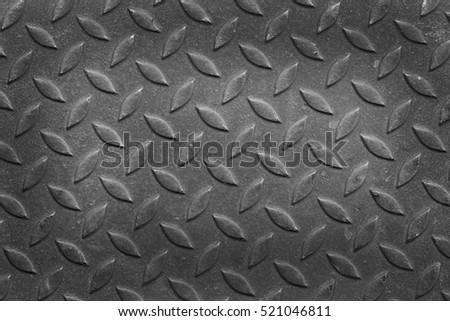 texture of old and dirty metal diamond plate for background.