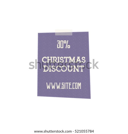 Christmas, and new year sale label, tag with a winter holiday symbols. Discount badge. retro design.