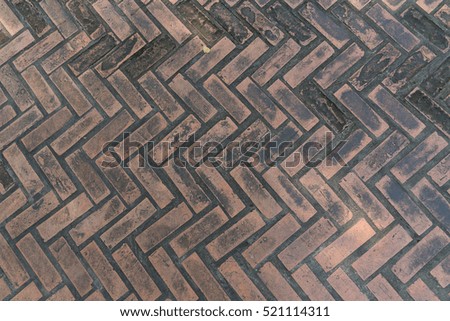 Patterned paving tiles, cement brick floor background