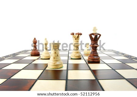 chess pieces showing concept for strategy success and battle in business