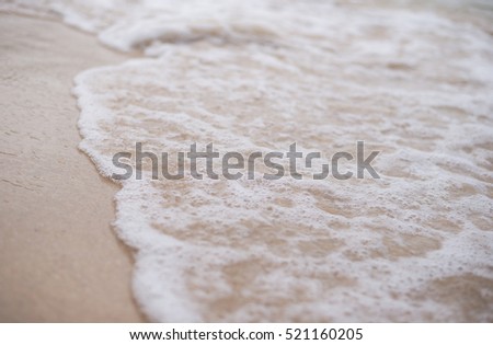Ripples wave nibble on sand, beach, air bubbles float, see, ocean, abstract, texture