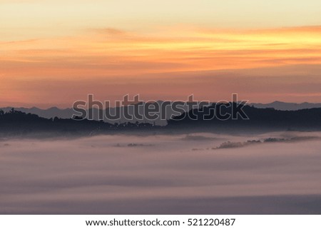 Sea of fog in the morning