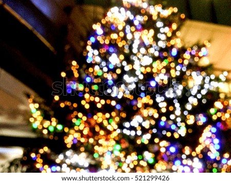 Many colors of little light on Christmas tree