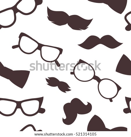 Mustaches seamless pattern 
