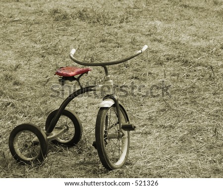 Colorized Antique Tricycle