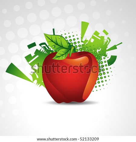 vector apple fruit background design