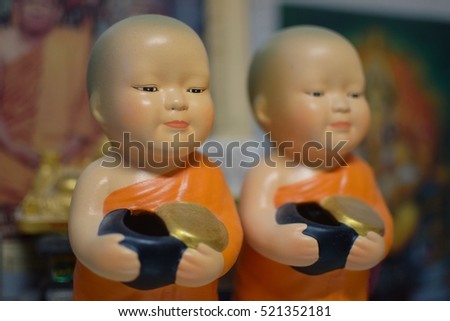 two buddhists novice doll : for worship