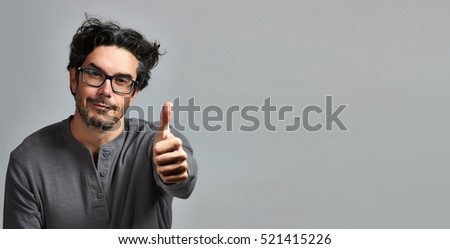 Man with thumb