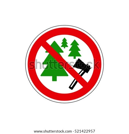 STOP! No Christmas tree. The icon with a red contour on a white background. For any use. Vector illustration.