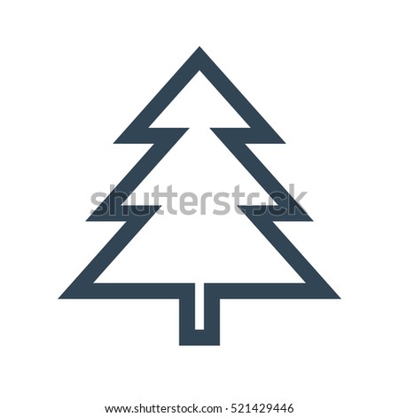 Christmas icons tree. Vector image. Flat.