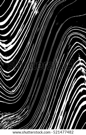 Distressed Lines Wavy  Black Overlay Texture For Your Design. EPS10 vector.