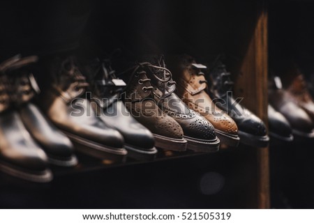Man shoes store Royalty-Free Stock Photo #521505319