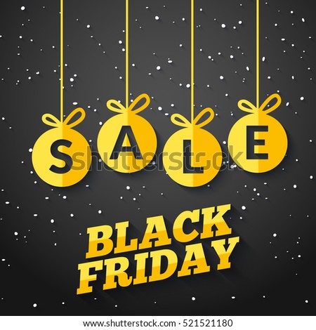 Black friday sale holiday design offer. Vector illustration market background. Black friday sale advertising.