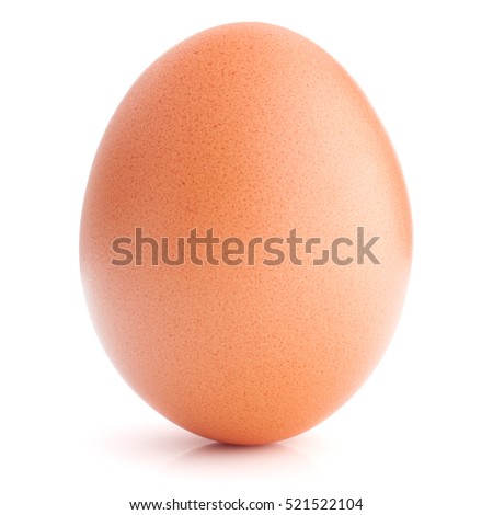 Egg isolated on white background cutout Royalty-Free Stock Photo #521522104